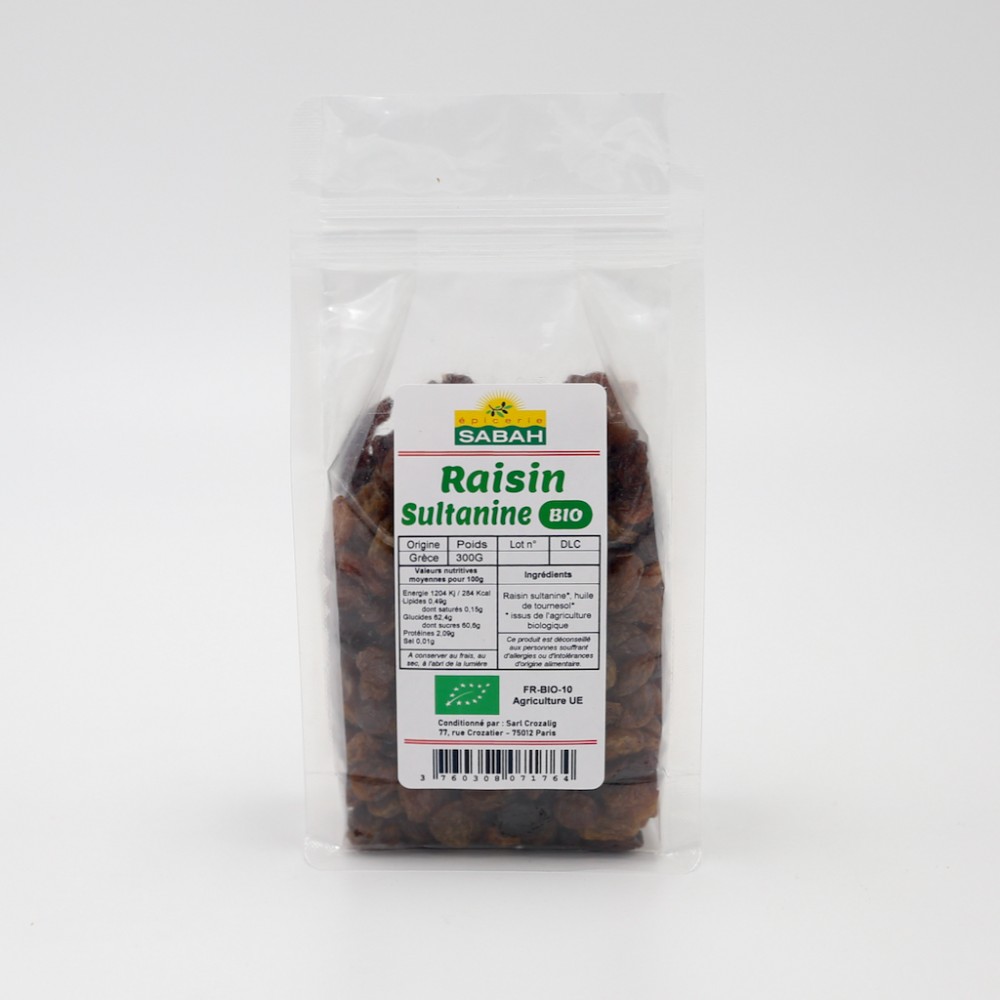 Raisins secs sultanine – Bio – Les Buissonnières