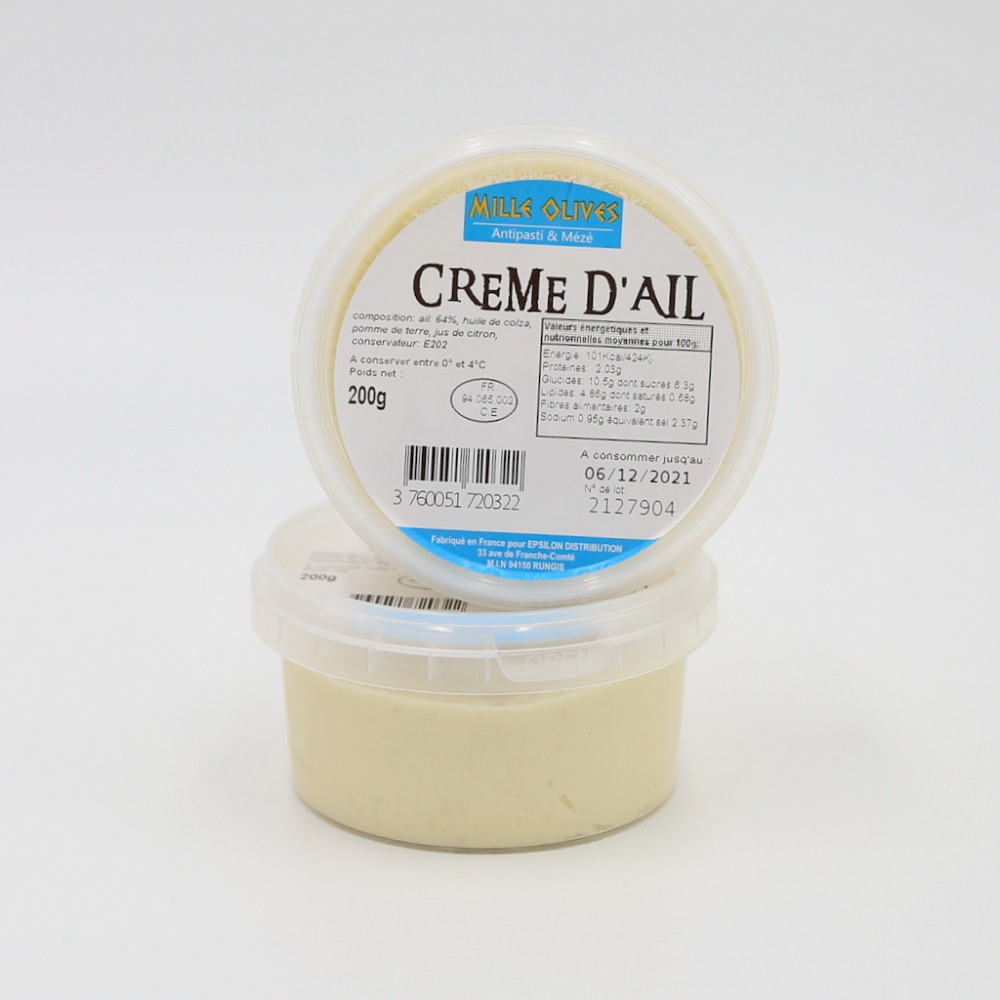 Crème d'ail 90 grs, Epicerie fine Hérault